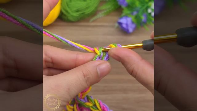Fantastic!!. You will love this 4-color beauty. do together #crochet #knitting смотреть онлайн