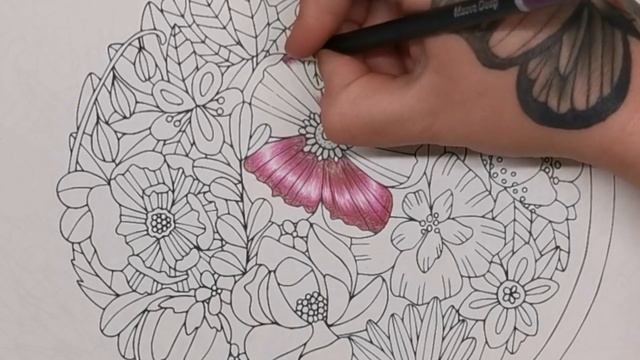 Coloring a Flower in Real Time with Castle Art Colored Pencils смотреть онлайн