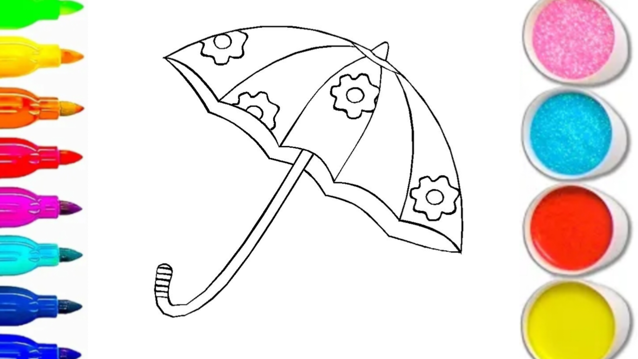 КАК НАРИСОВАТЬ ЗОНТИК смотреть онлайн