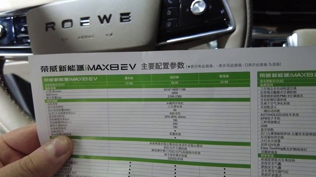 SAIC Roewe iMAX8 EV стильный электро минивен 90кВтч 180кВт 7мест смотреть онлайн