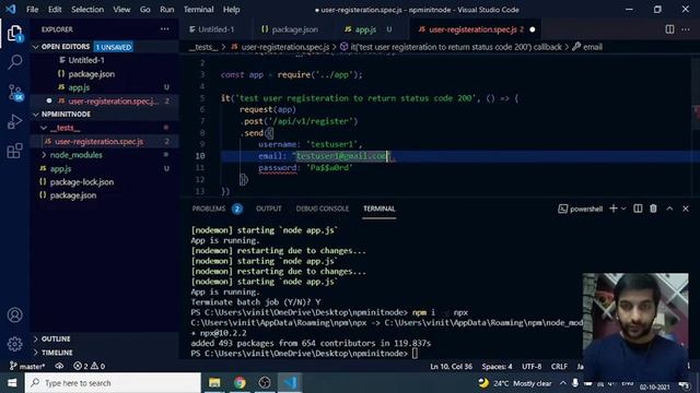 NodeJs Test with Jest - Part 9 - First test смотреть онлайн