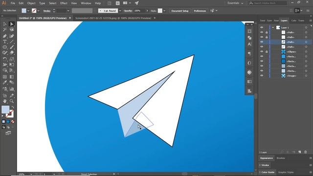 How to Design Telegram icon Adobe Illustrator Tutorial смотреть онлайн