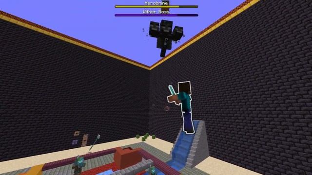 Better Wither Boss vs Herobrine - Minecraft Mob Battle 1.16.5 смотреть онлайн