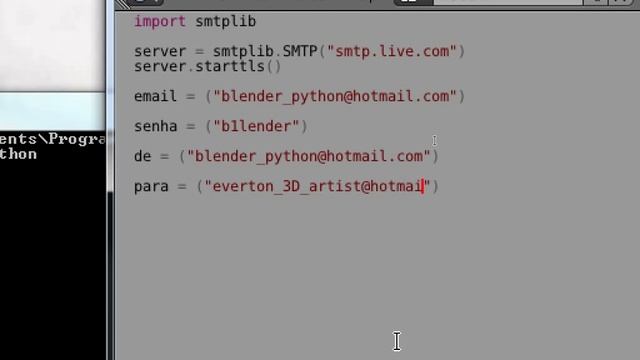 Blender 2.58a Tutorial Python Enviando email #3 смотреть онлайн