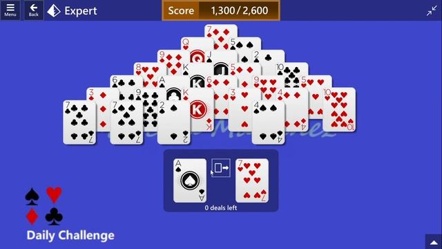 Microsoft Solitaire Collection | Pyramid - Expert | May 21, 2021 | Daily Challenges смотреть онлайн