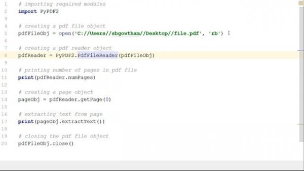 NLP : Python PDF Data Extraction