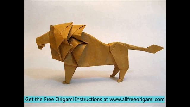 origami lion satoshi kamiya tutorial смотреть онлайн