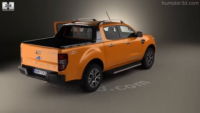Ford Ranger Double Cab Wildtrak with HQ interior 2016 3D model by Hum3D.com смотреть онлайн