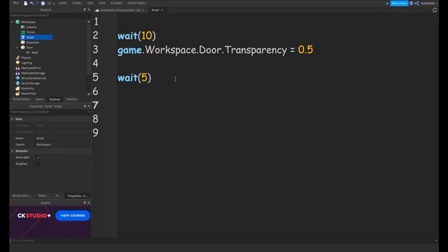 ROBLOX Studio Simple Scripting Tutorial - Transparency, Loops And CanCollide смотреть онлайн