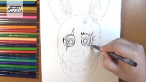 How to draw Springtrap, FNAF, Как нарисовать Спрингтрапа