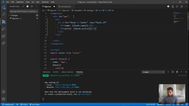 تعلم REST API ببساطة - مشروع Axios مع Vue js - طلب GET من الـ Api لجلب الكتب (2/7) смотреть онлайн