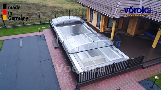 Раздвижной павильон для бассейна модель 