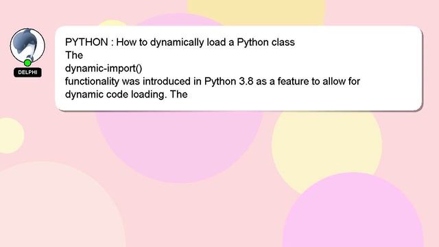 PYTHON : How to dynamically load a Python class смотреть онлайн