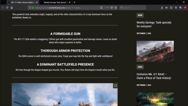 WOT Console II Centurion 5/1 RAAC + WZ 111 Qilin (This Week on Tanks, 1st September 2020) смотреть онлайн