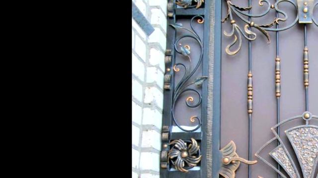 Металлическая калитка с кованым декором в растительном стиле смотреть онлайн