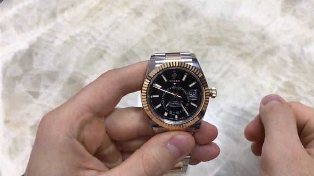 Как правильно выставлять Календарь и время на часах Rolex Sky-Dweller смотреть онлайн