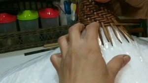 Абажур. Плетение из бумажной лозы.