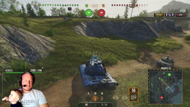 Мир танков. Продолжаю обкатывать танк NEMESIS из серии WARHAMMER 40.000 . World of tanks CONSOLE. смотреть онлайн