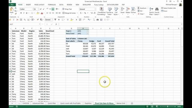 How To Move Columns Or Rows Of A PivotTable In Excel смотреть онлайн