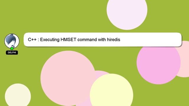 C++ : Executing HMSET command with hiredis смотреть онлайн