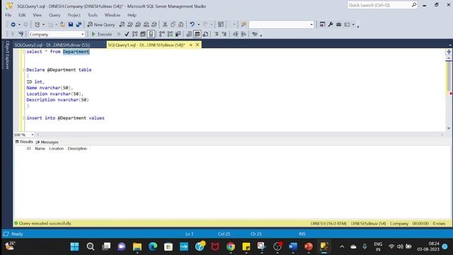 SQL Server Part 43 | Temporary Variables in SQL Server | Malayalam смотреть онлайн