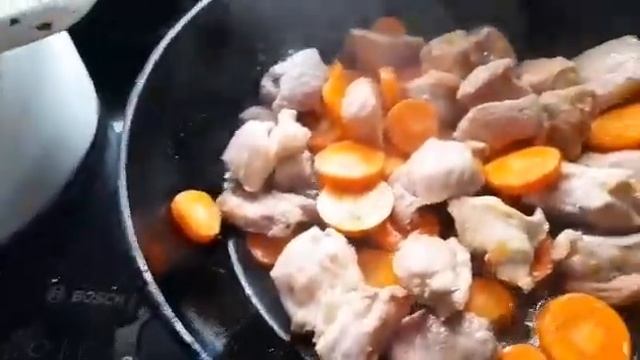 Свинина с тыквой! Обалденное блюдо!Pork with pumpkin! смотреть онлайн