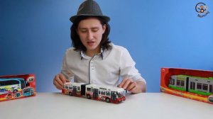 Открываем игрушки машинки. Городской автобус с гармошкой. МанкиИгрушки