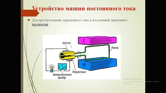 Физика. Электродвигатель и электрогенератор постоянного тока смотреть онлайн