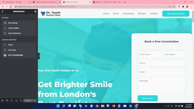 HOW To Make Dental clinic website with Free Elementor page builder смотреть онлайн