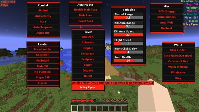 Minecraft 1.7.2 - 1.7.5 : Hacked Client - Yodus - The new Nodus ?! [HD] смотреть онлайн