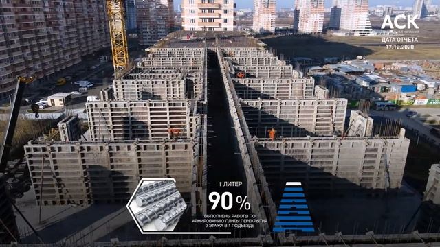 ЖК Мелодия в Краснодаре от застройщика АСК ➤литер 1 ➤ход строительства на декабрь 2020 ?АСК смотреть онлайн