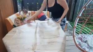 Стол до и после!!! обклеивание пленкой |под дерево