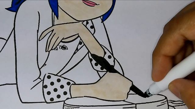 Miraculous Marinette & Tikki Coloring Video - Miraculous Ladybug Coloring Pages