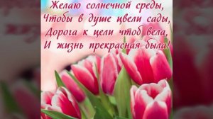 ХОРОШЕЙ СРЕДЫ. ПОЖЕЛАНИЯ ОТЛИЧНОЙ, УДАЧНОЙ СРЕДЫ. КРАСИВАЯ МУЗЫКАЛЬНАЯ ОТКРЫТКА