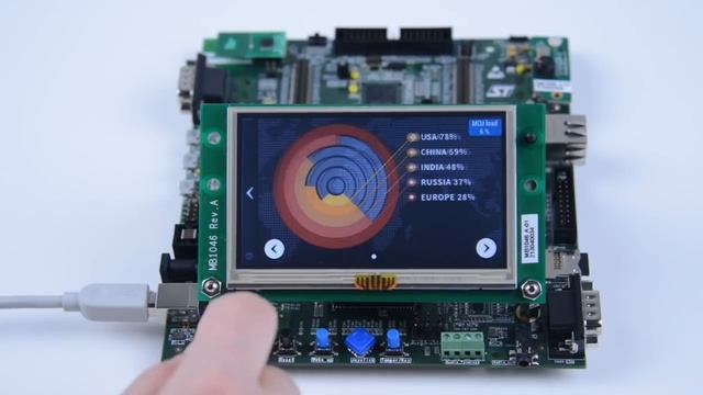 TouchGFX Demo on STM32F429 Evaluation Board with a 4.3" Display смотреть онлайн