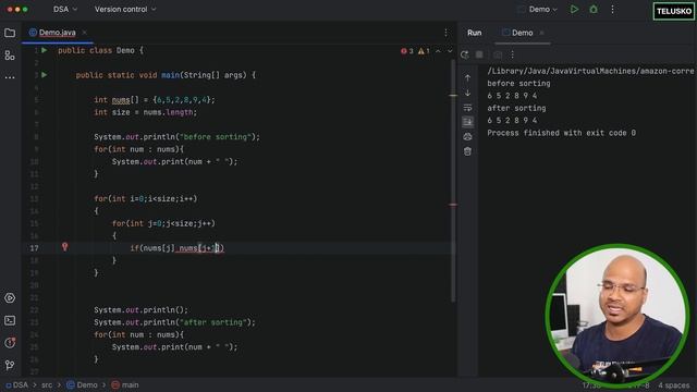 Bubble Sort Code in Java | DSA смотреть онлайн