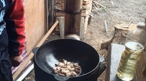 РАГУ С КАПУСТОЙ В КАЗАНЕ НА КОСТРЕ.МЯСО С КАПУСТОЙ В КАЗАНЕ. #28