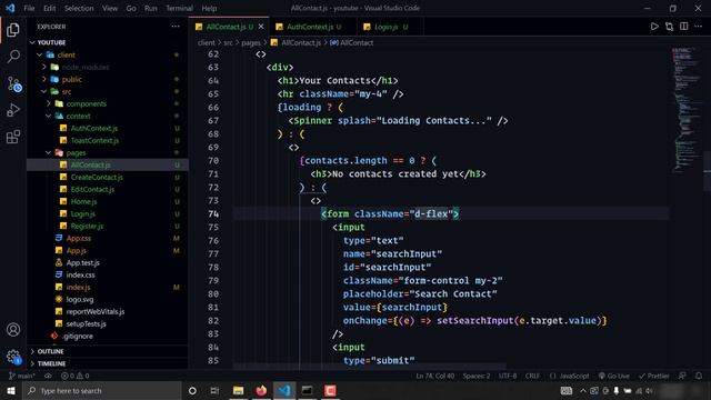 [#14]. Search Functionality - Build a Contact Management System using MERN stack from Scratch! смотреть онлайн