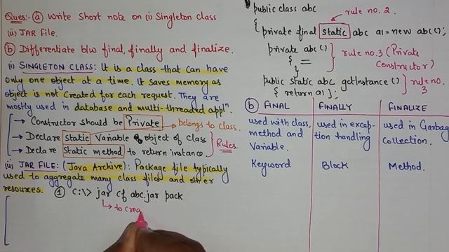 Java Singleton Class, JAR File, Difference b/w Final, Finally and Finalize - DOEACC NIELIT смотреть онлайн