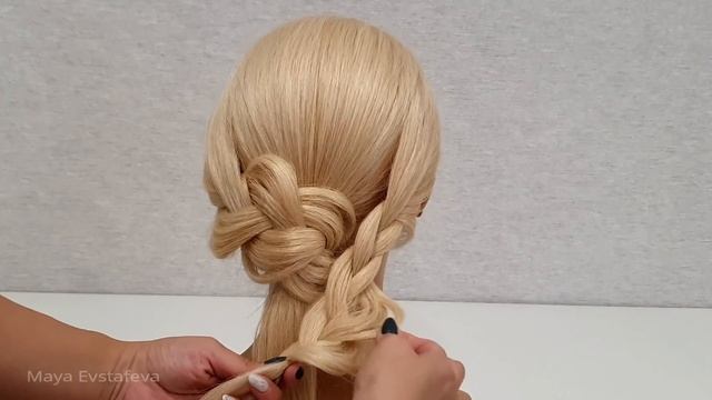 Быстрая Объемная вечерняя прическа из резинок.Пошагово!Fast Volumetric Vespers Hairdo. Step By Step