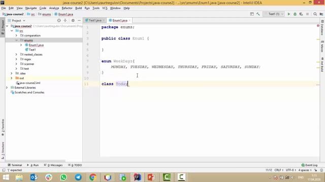 Урок 32 - Enumeration Часть 1 (прокачанная Java) смотреть онлайн