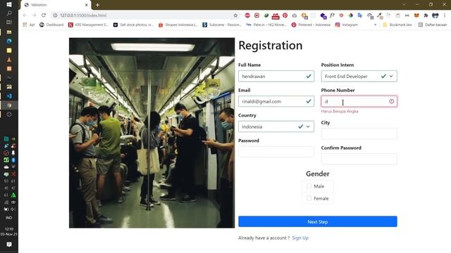 Validation Form With RegEx HTML Bootstrap JavaScript - Project 1 смотреть онлайн