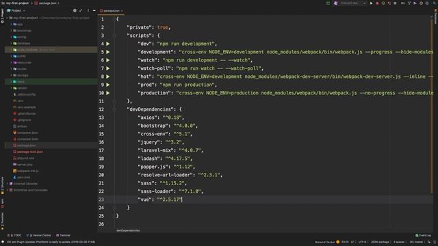 Laravel 5.8 Tutorial From Scratch - e25 - Front End Setup with NPM, Node, Vue & Webpack смотреть онлайн