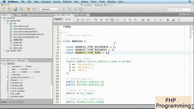 How to set class constant - PHP Programming online tutorials смотреть онлайн