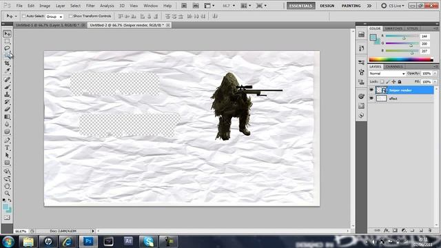 Photoshop Paper Effect Tutorial смотреть онлайн
