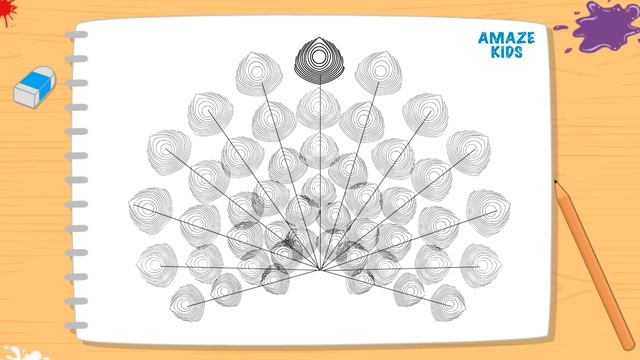 Как Нарисовать Павлина для Детей. Рисунки Своими Руками. Учимся Рисовать Животных. Уроки Рисования смотреть онлайн