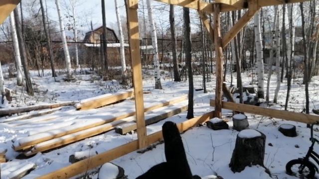 Автономные кролики на даче зимой. И краткий обзор моей дачи. смотреть онлайн