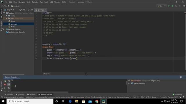 13.2 Python Guess Number смотреть онлайн