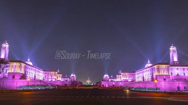 Rashtrapati Bhavan Night Timelapse, New Delhi ,India смотреть онлайн