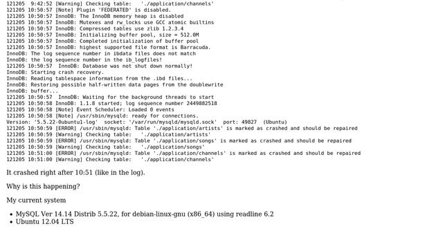 DevOps & SysAdmins: MySQL crashes once every ~24h смотреть онлайн